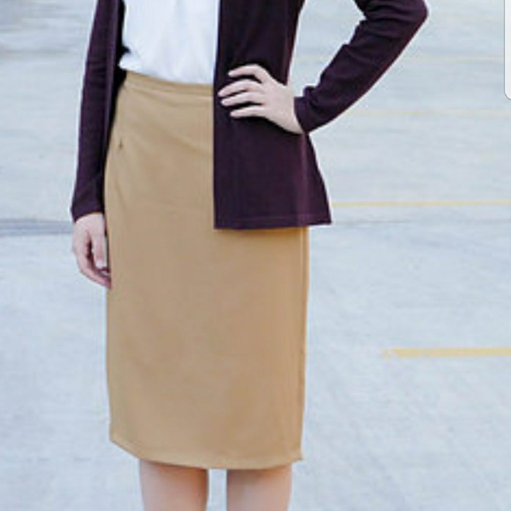 Tan Pencil Skirt